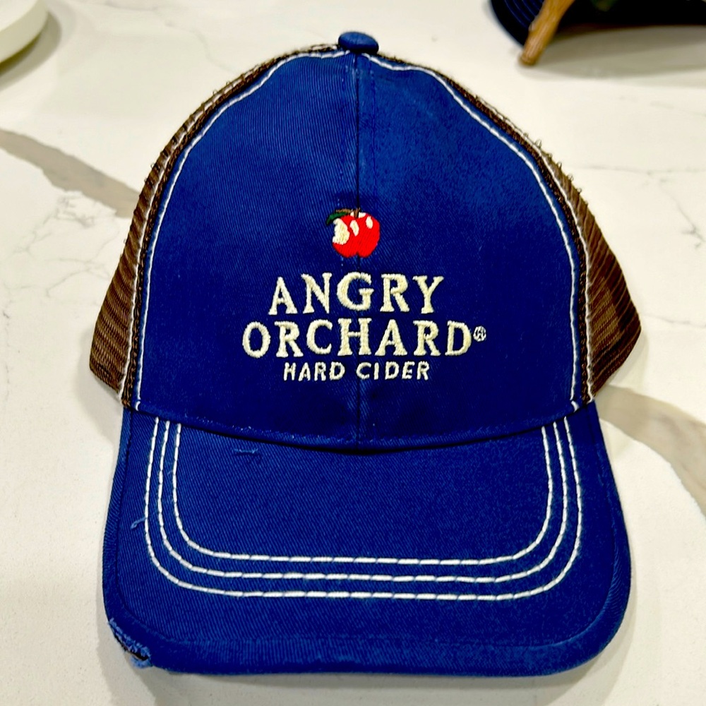 Angry Orchard hard cider trucker hat, new without tags